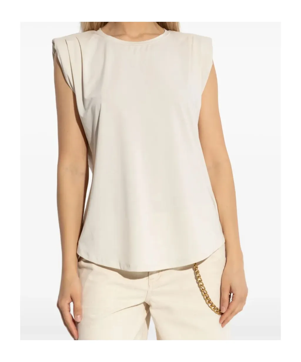 Padded-Shoulder Top