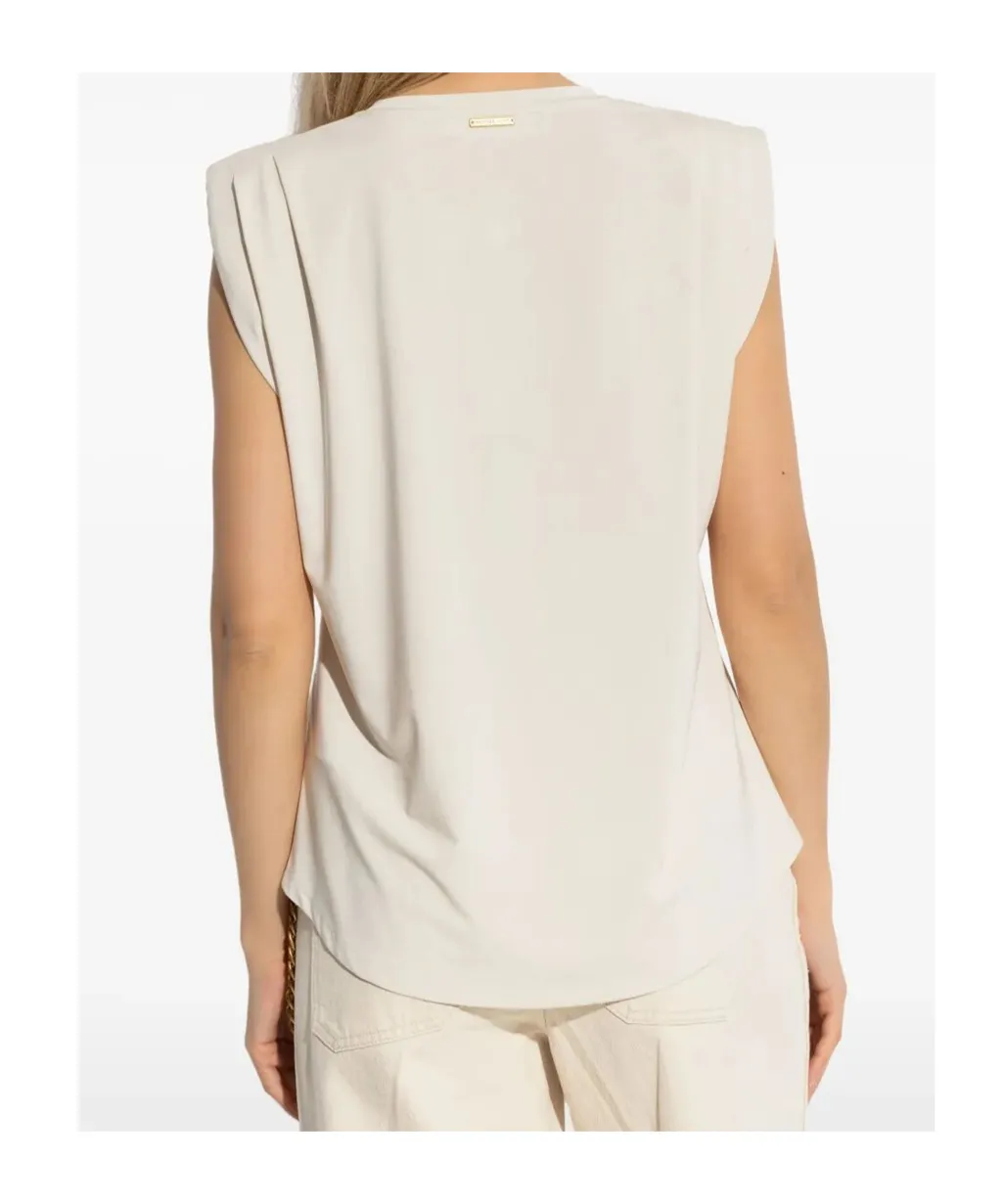 Padded-Shoulder Top