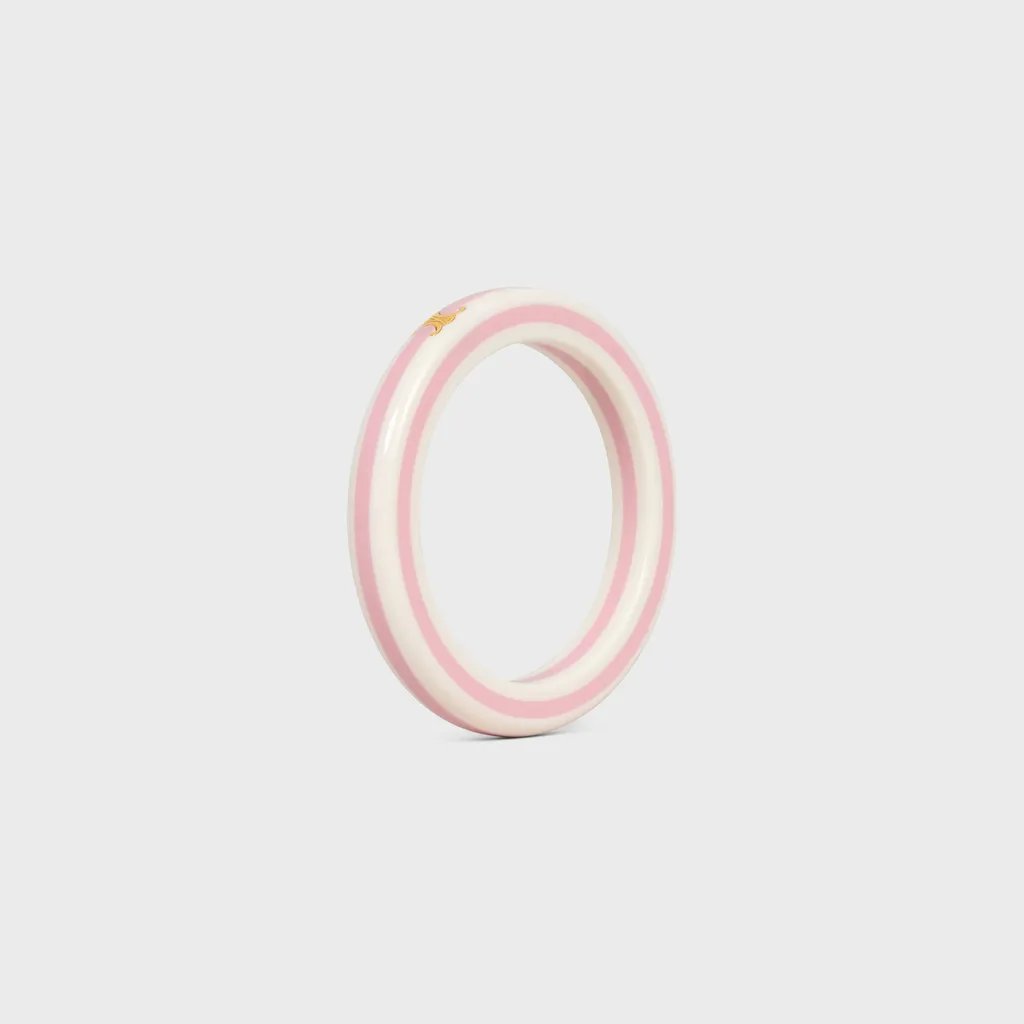 Celine Sorbet Bangle In Resin And Brass With Gold Finish