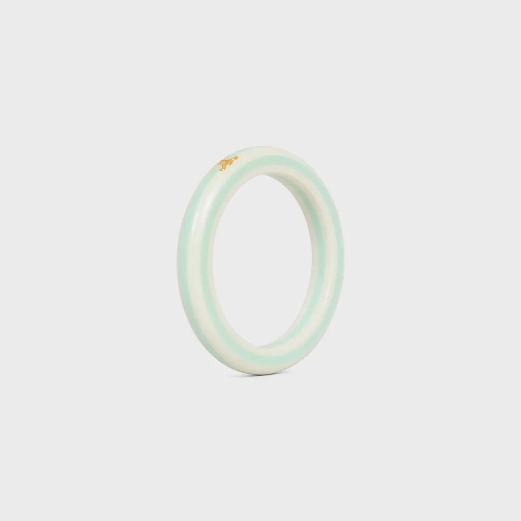 Celine Sorbet Bangle In Resin And Brass With Gold Finish