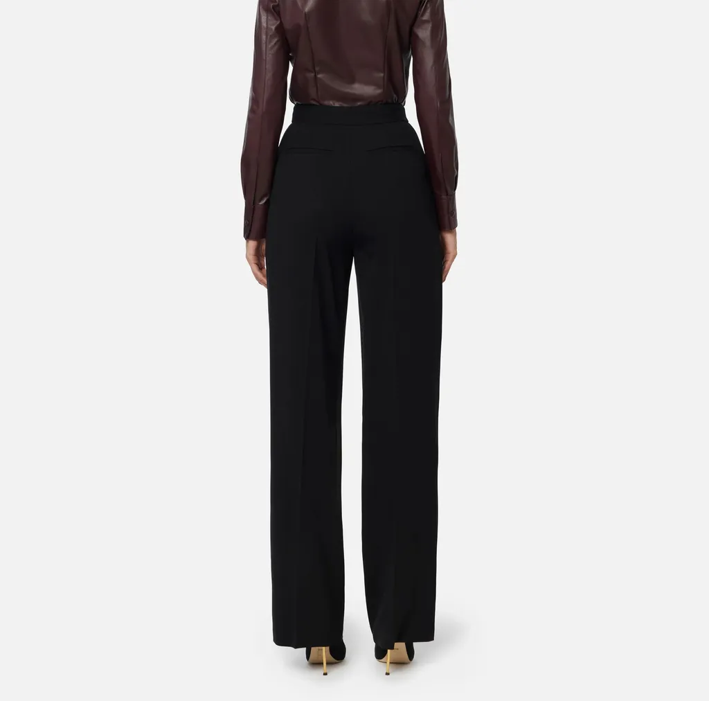 Elisabetta Franchi Logo Plaque Tailored Trousers