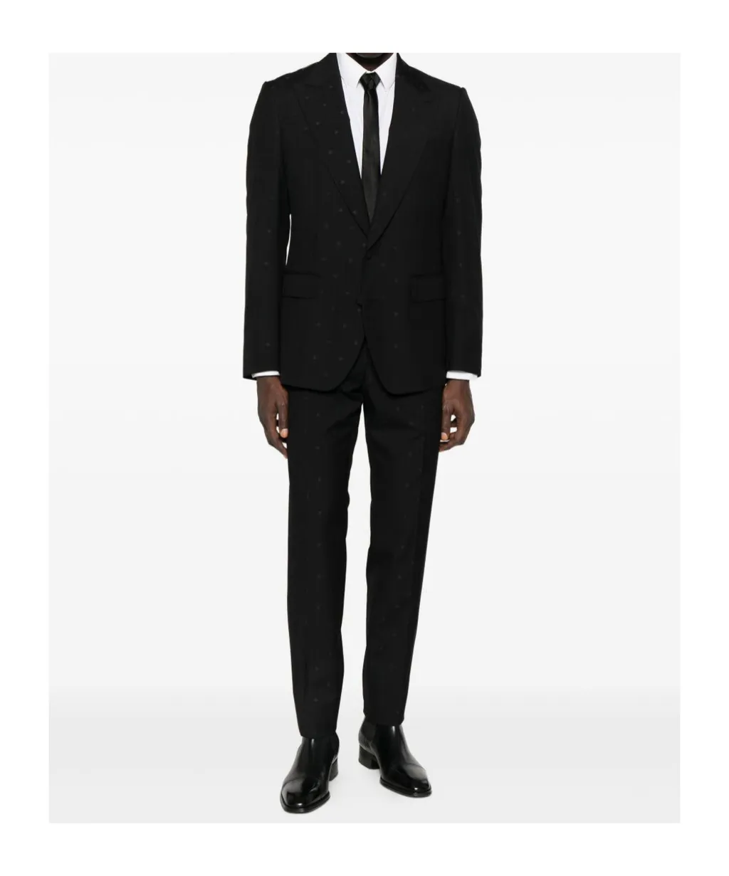 Dolce & Gabbana Logo Jacquard Tailored Suit
