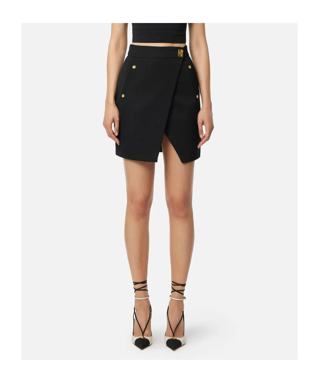 Elisabetta Franchi High-Waist Asymmetrical Skirt