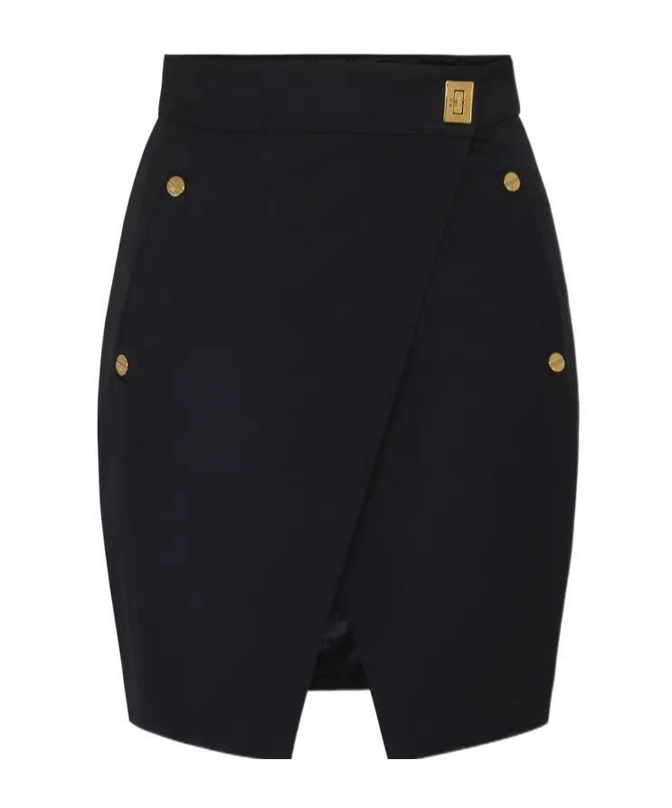 Elisabetta Franchi High-Waist Asymmetrical Skirt
