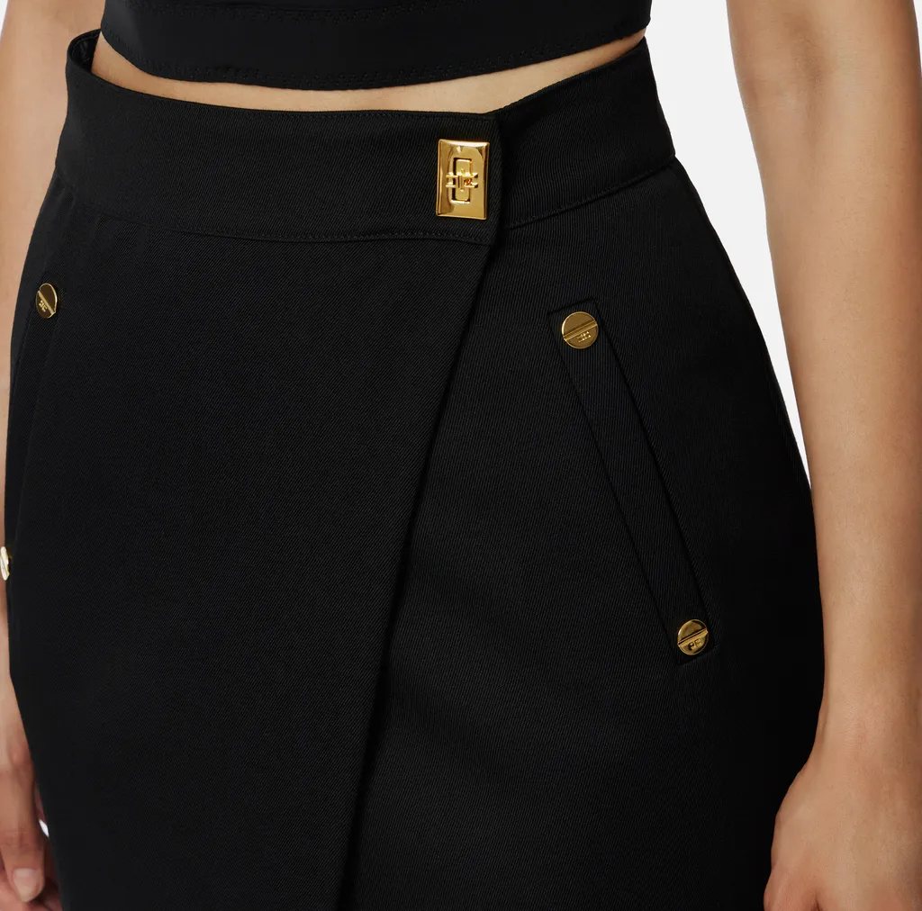 Elisabetta Franchi High-Waist Asymmetrical Skirt