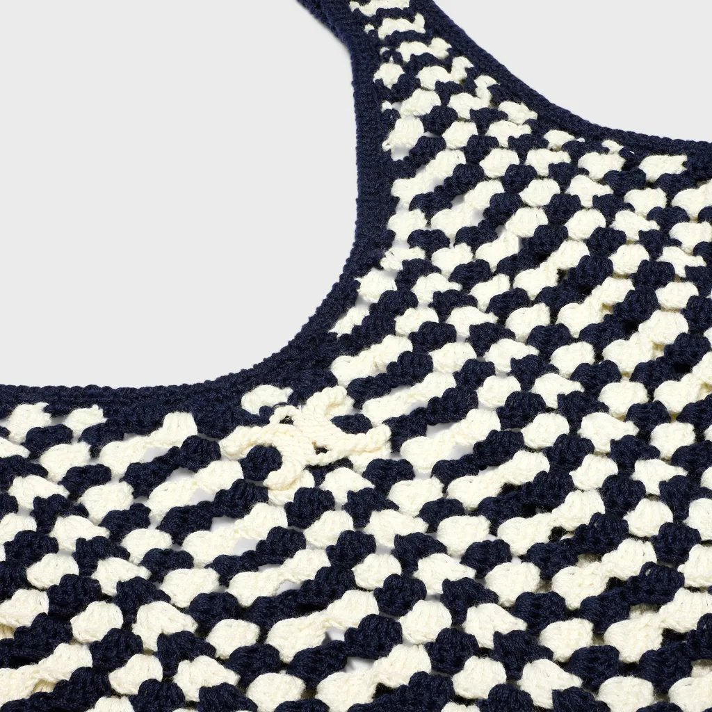 Mini Skater Dress In Crochet Cotton