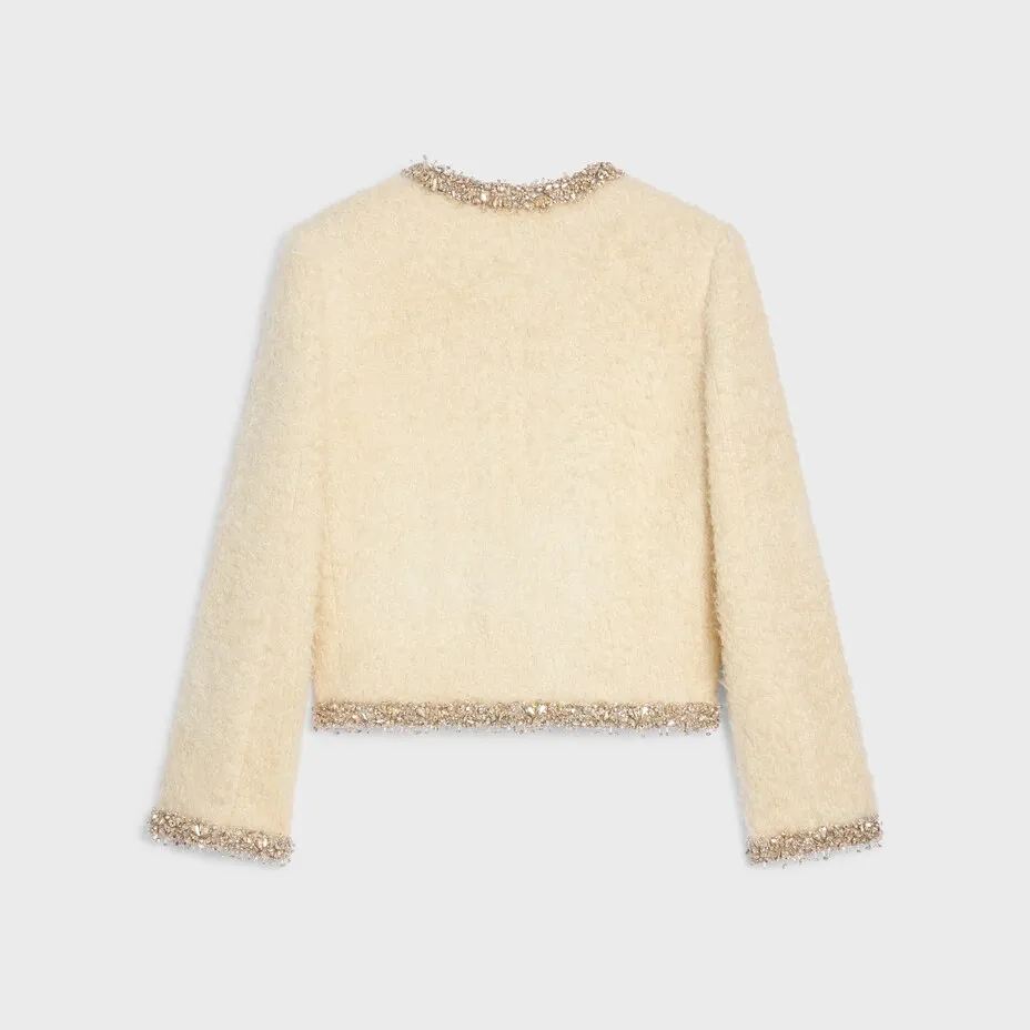 Embroidered Chelsea Jacket In Silk Natt