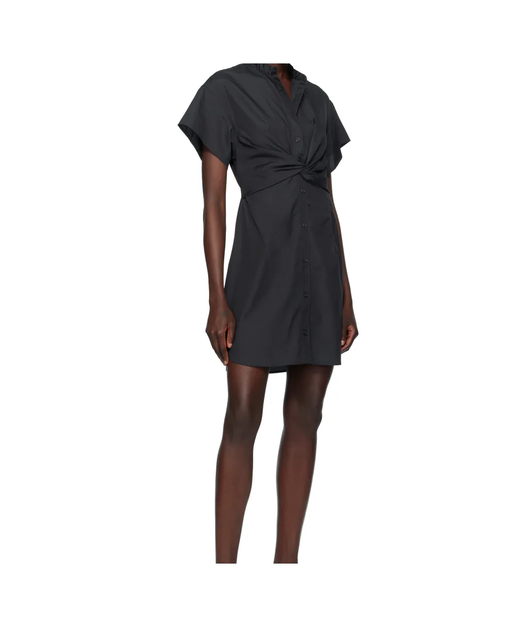 Black Gretchen Shirt Minidress
