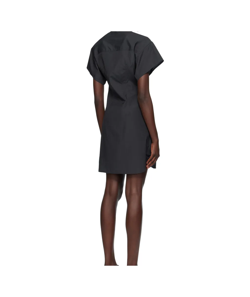 Black Gretchen Shirt Minidress