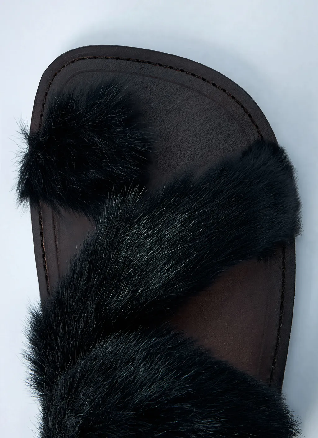 Dries Van Noten Shearling Square-Toe Sandals