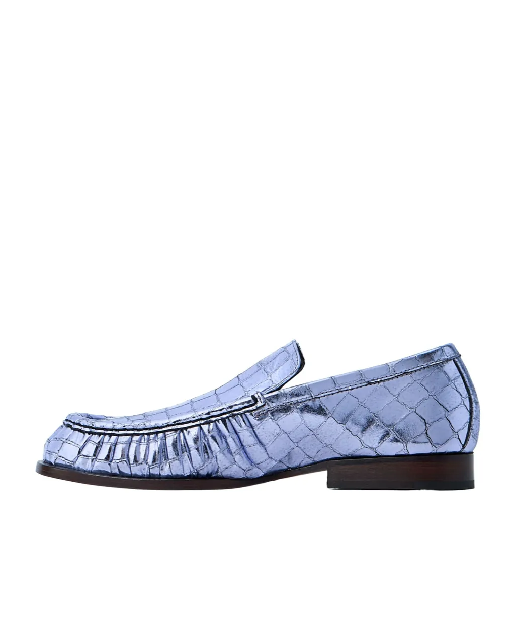 Dries Van Noten Embossed Round Toe Loafers