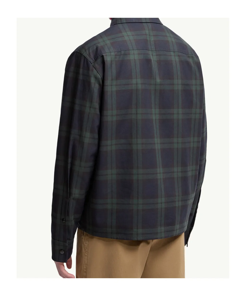 Moncler Checkered Collared Zip-Up Jacket