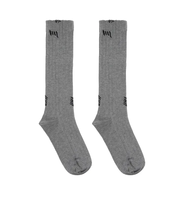 Marni Logo Mended Ribbed Socks