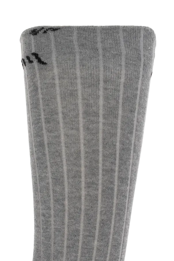 Marni Logo Mended Ribbed Socks