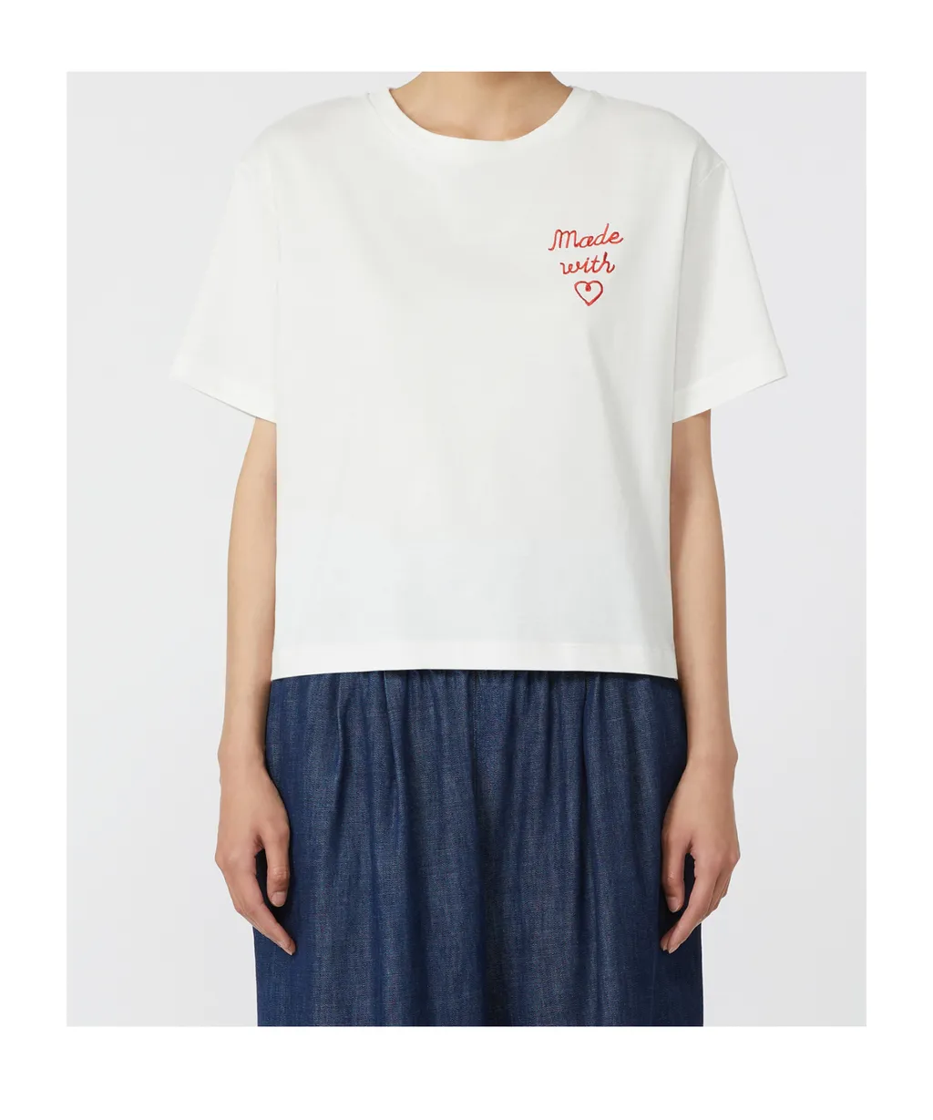 Weekend Max Mara Motif Embroidery Boxy Fit T-Shirt