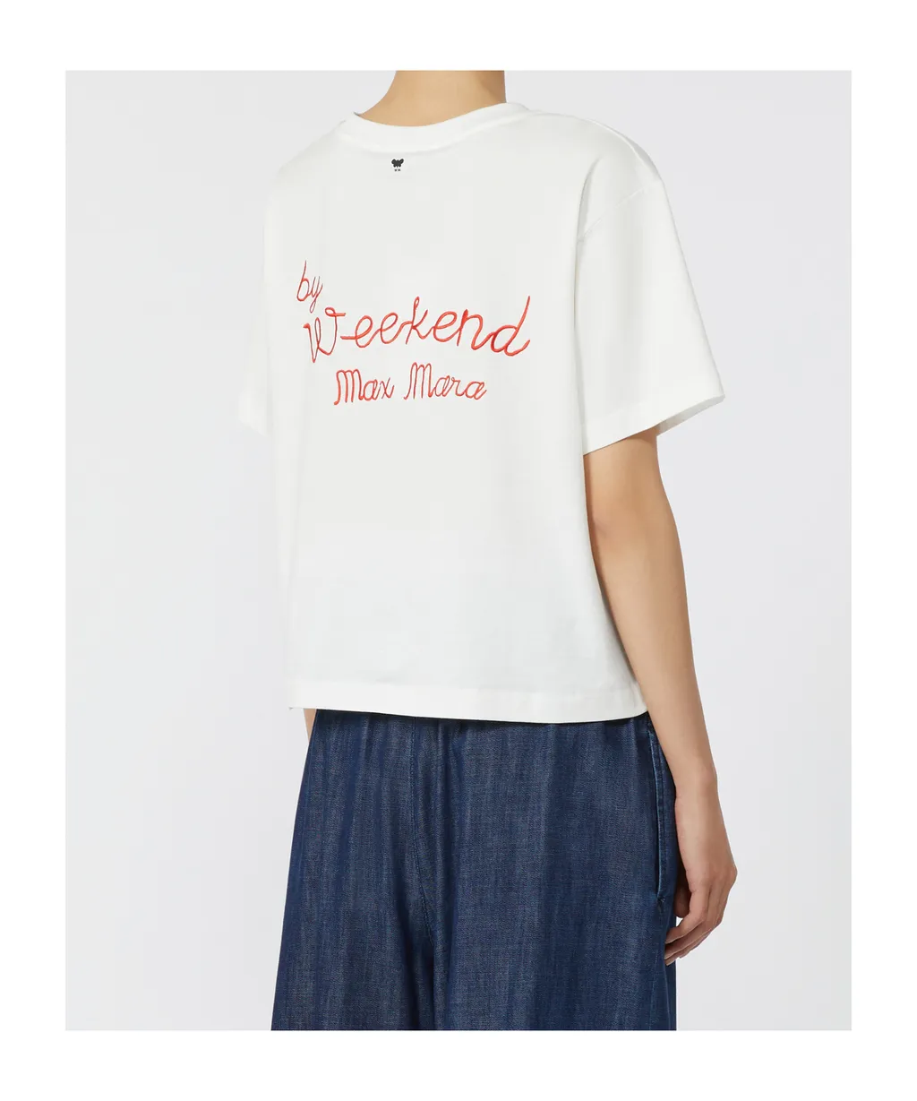 Weekend Max Mara Motif Embroidery Boxy Fit T-Shirt