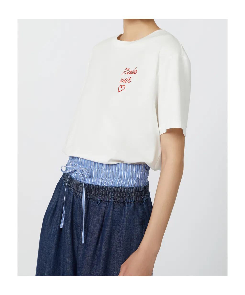 Weekend Max Mara Motif Embroidery Boxy Fit T-Shirt
