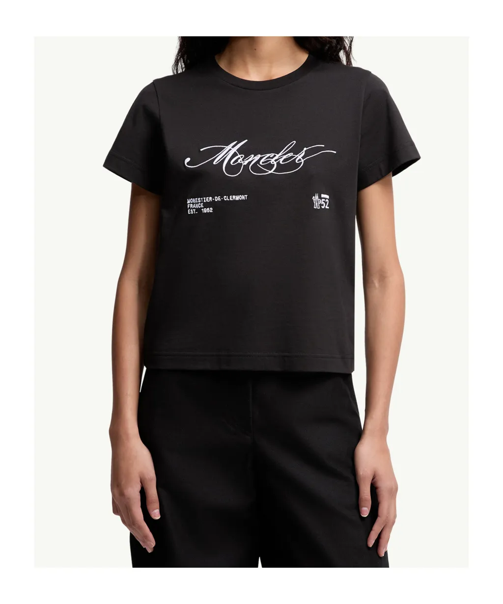 Moncler Logo-Embroidered Crewneck T-Shirt