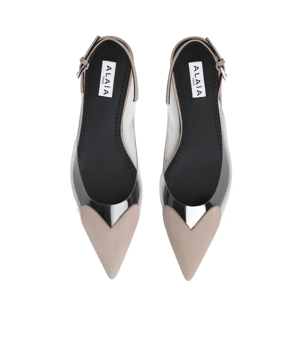 Flat Slingbacks Le CŒUr In Suede