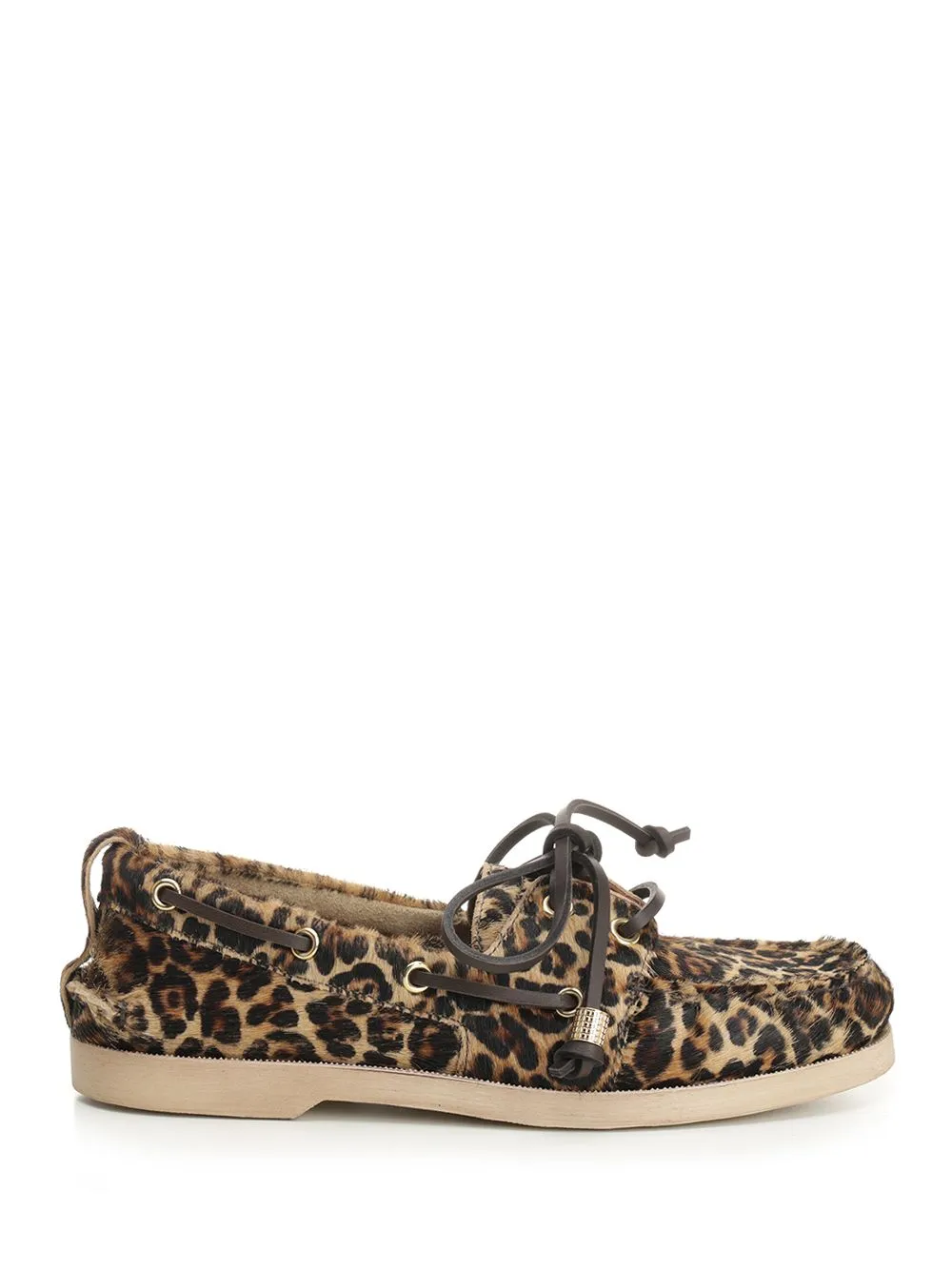 Golden Goose Deluxe Brand Leopard Printed Boat Moccasins