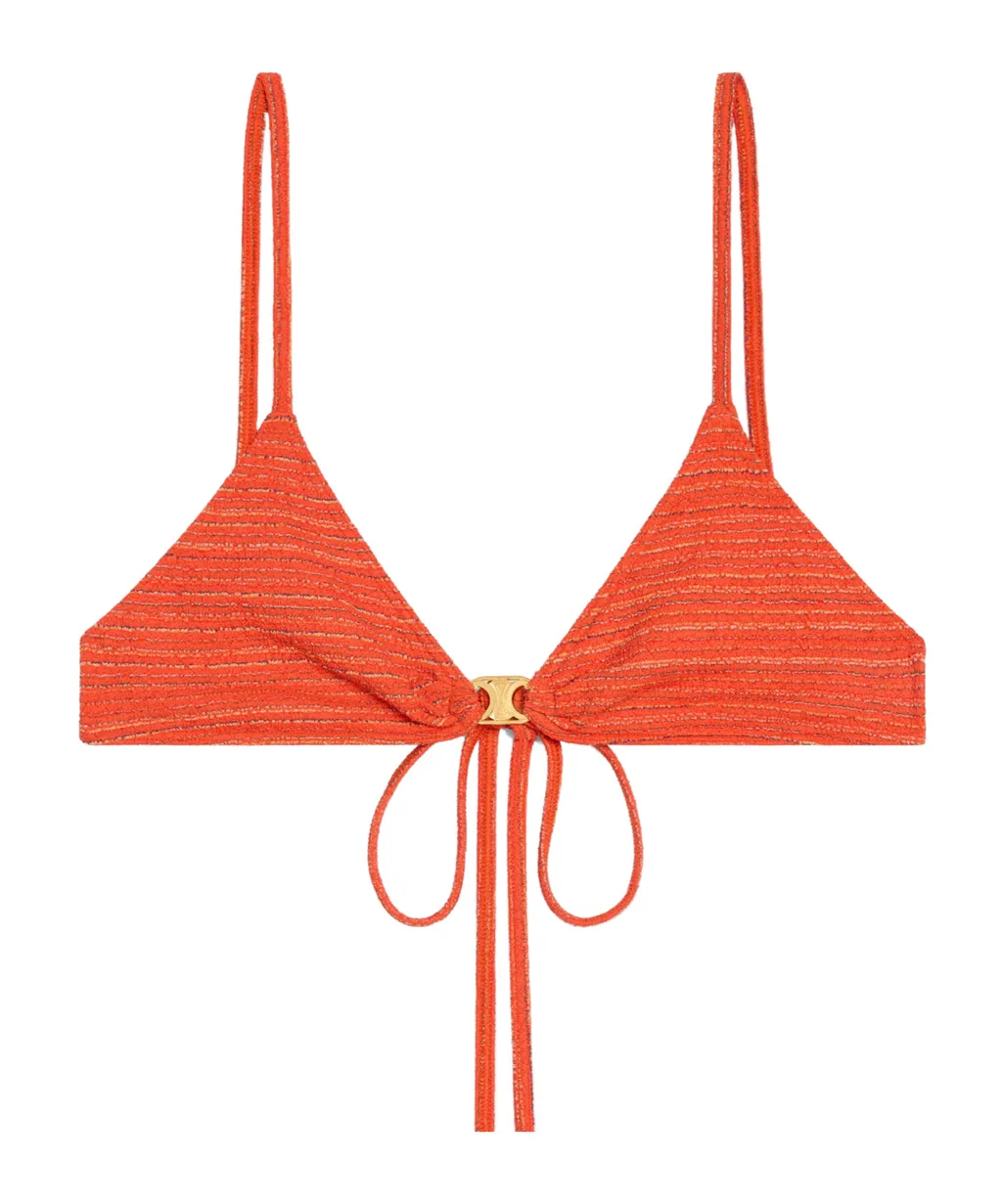 Triomphe Triangle Top In Striped Jersey