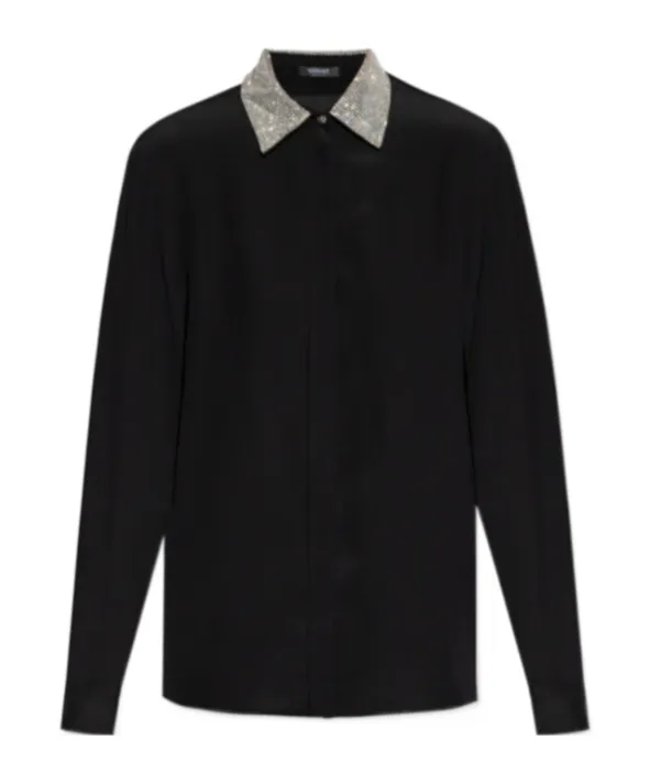Versace Embellished Long-Sleeved Shirt