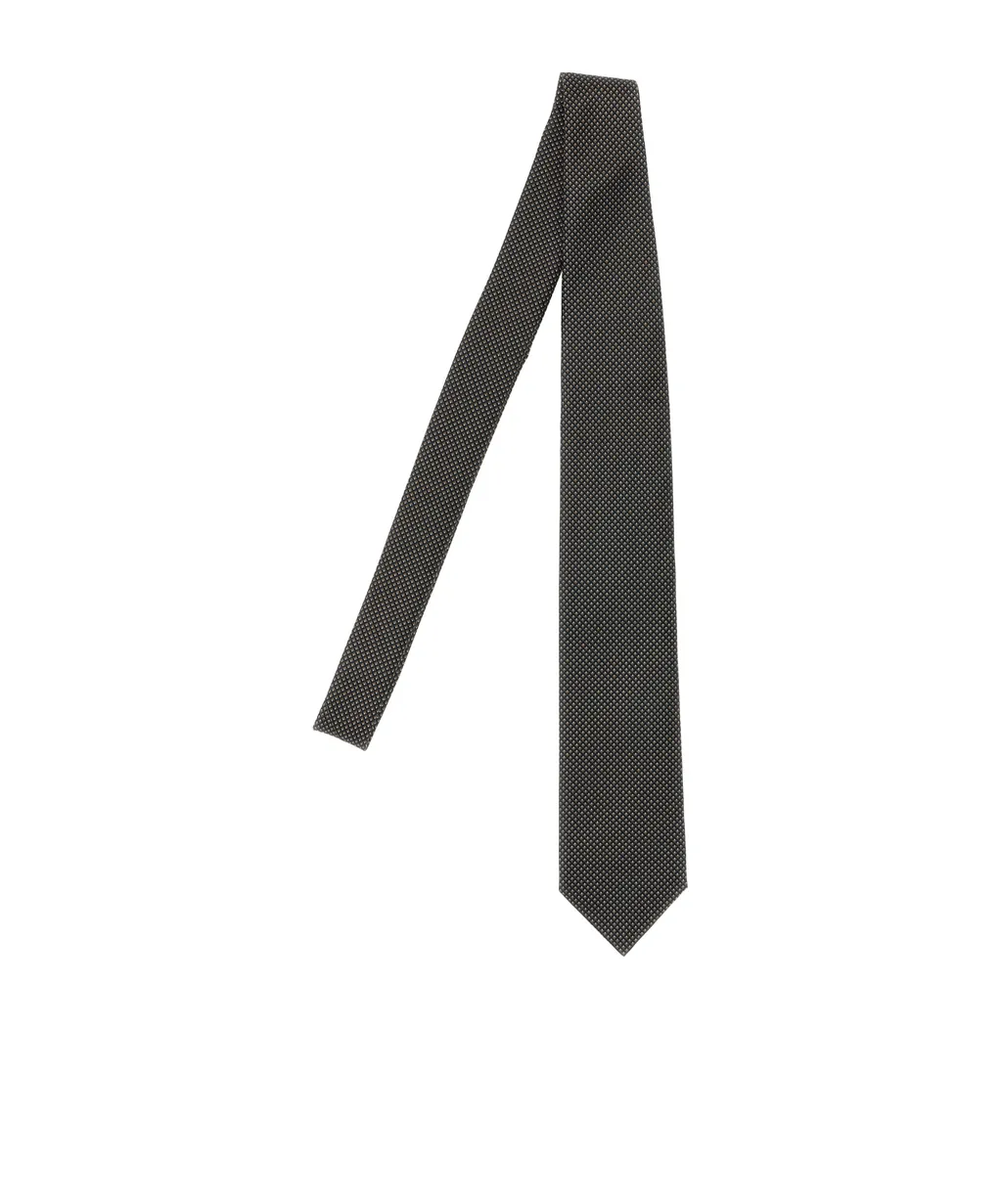 Brioni Jacquard Pointed-Tip Tie