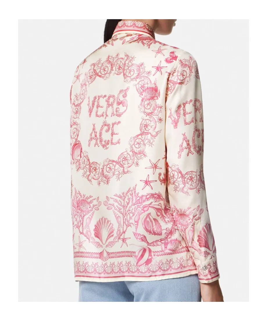 Versace Barocco Printed Long-Sleeved Shirt