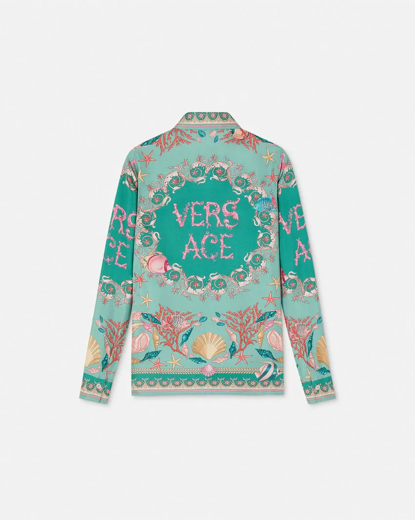 Versace Barocco Printed Long-Sleeved Shirt