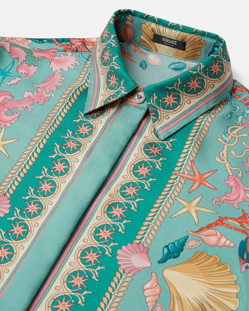 Versace Barocco Printed Long-Sleeved Shirt