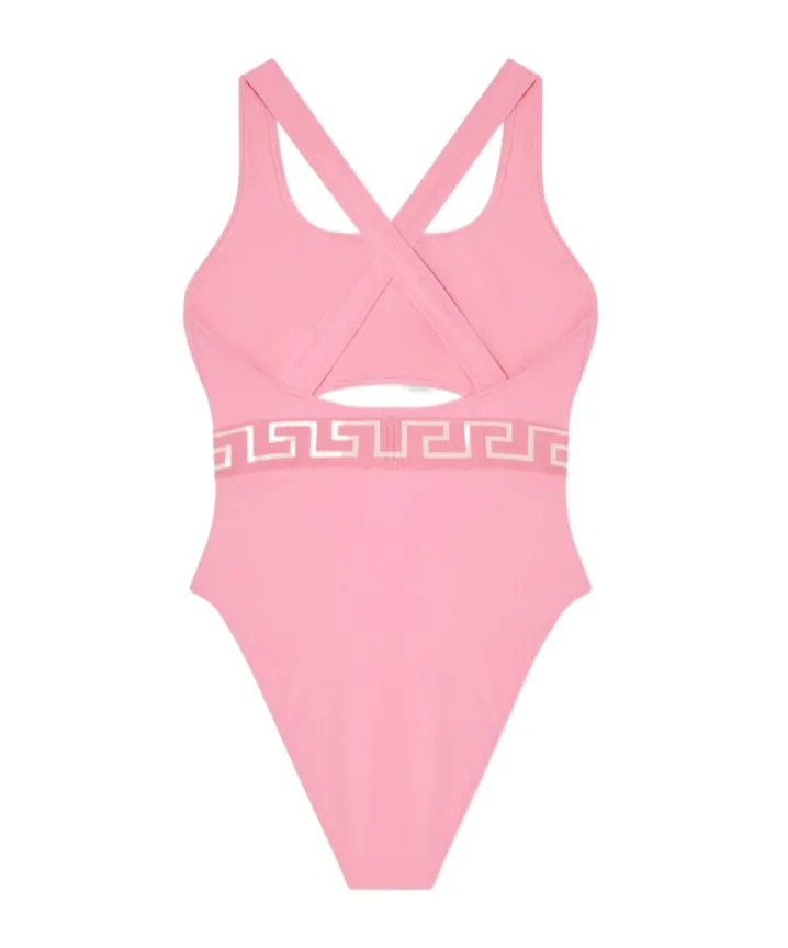 Versace Greca Border Cut-Out One-Piece Swimsuit