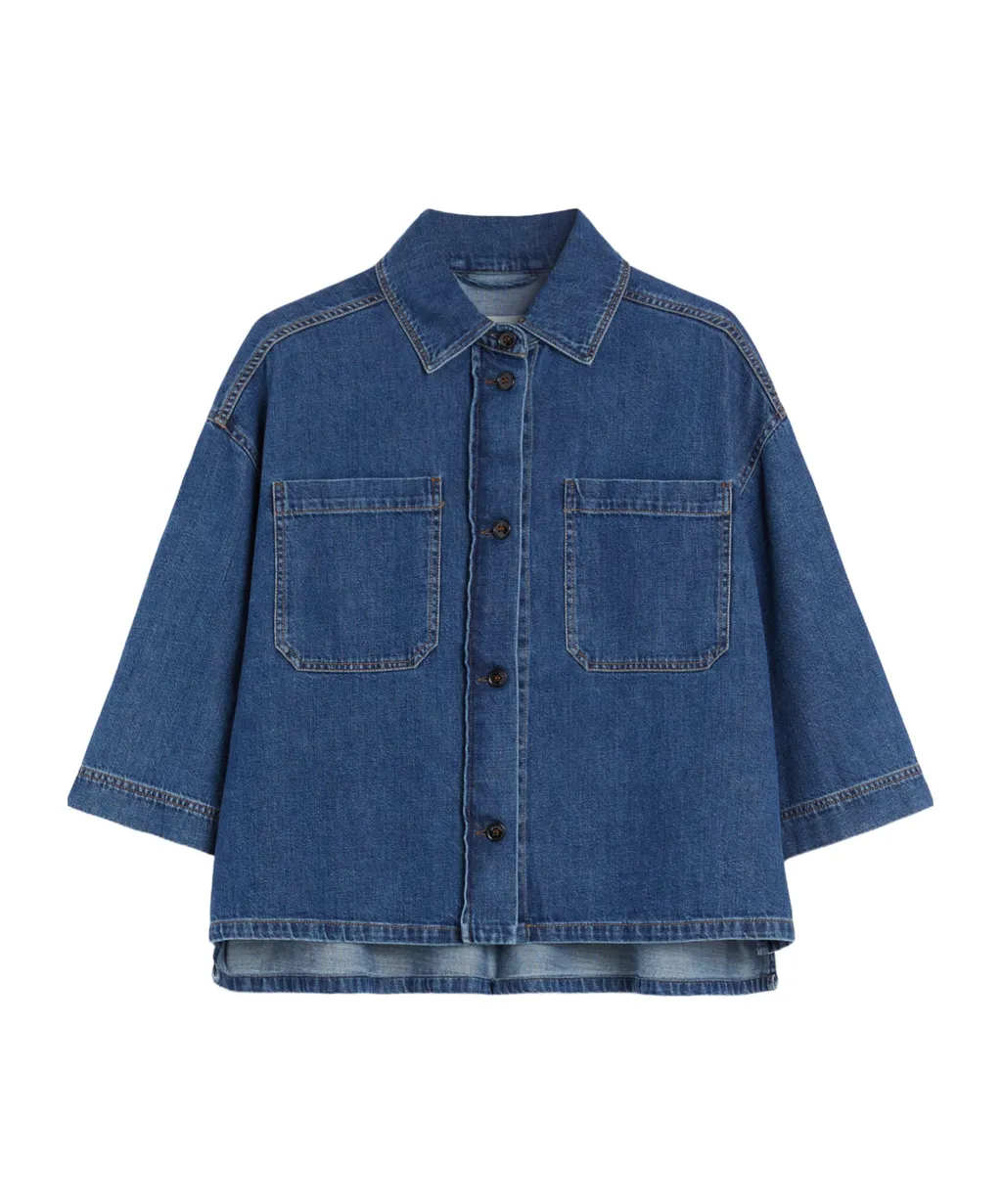 Weekend Max Mara Enza Denim Cropped Shirt