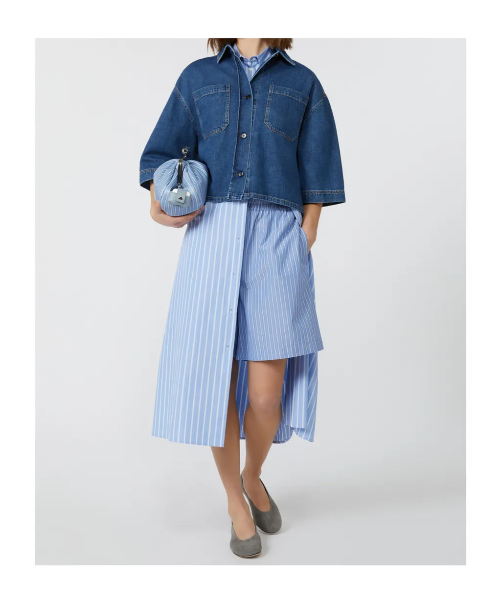 Weekend Max Mara Enza Denim Cropped Shirt