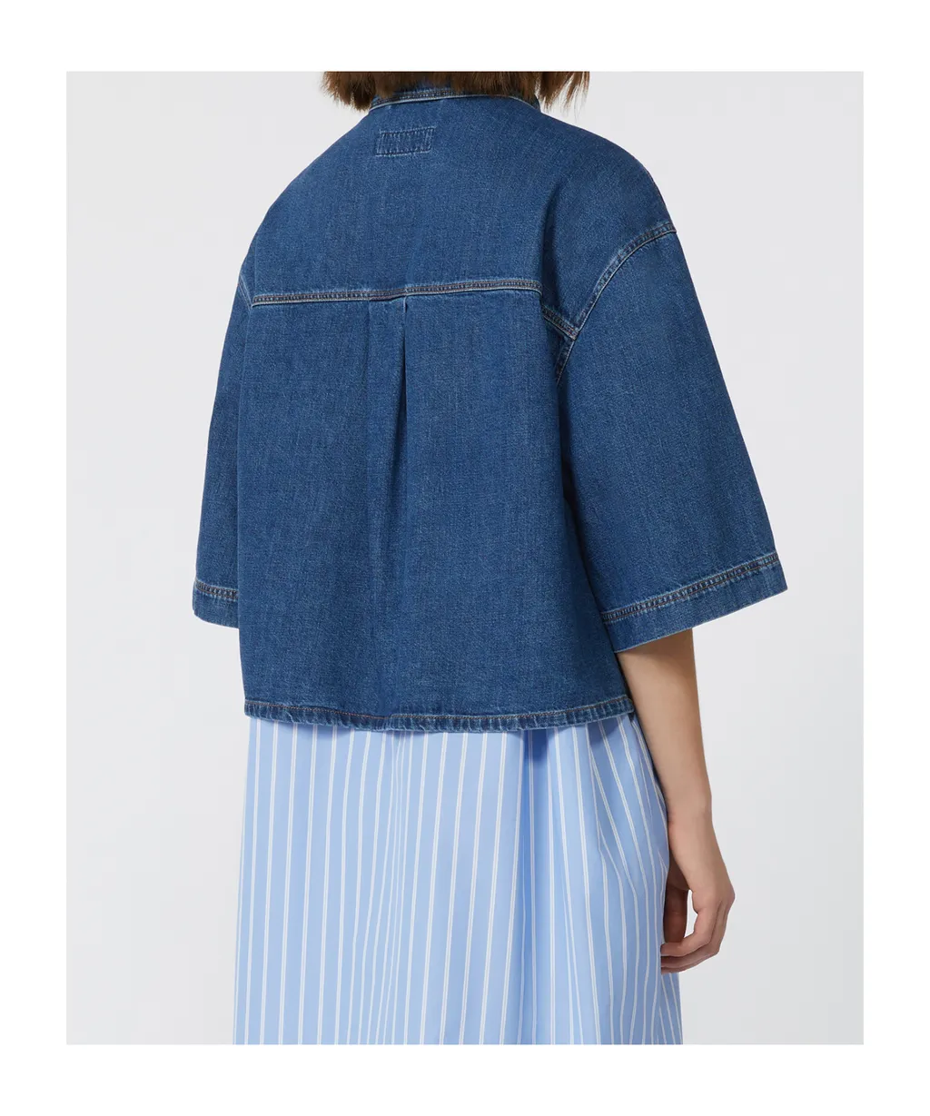 Weekend Max Mara Enza Denim Cropped Shirt