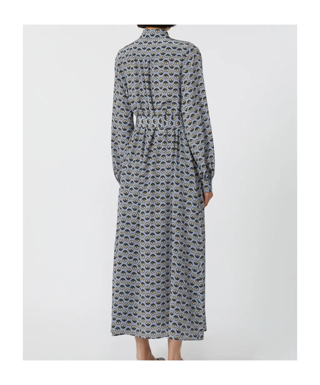 Printed Silk Shirt Dress