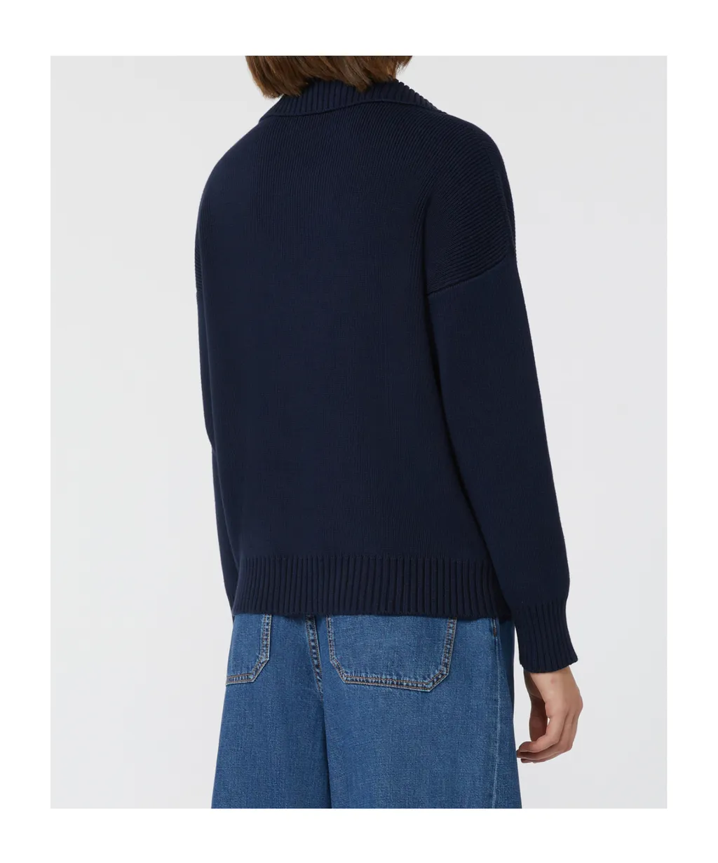 Weekend Max Mara V-Neck Ribbed Polo Jumper