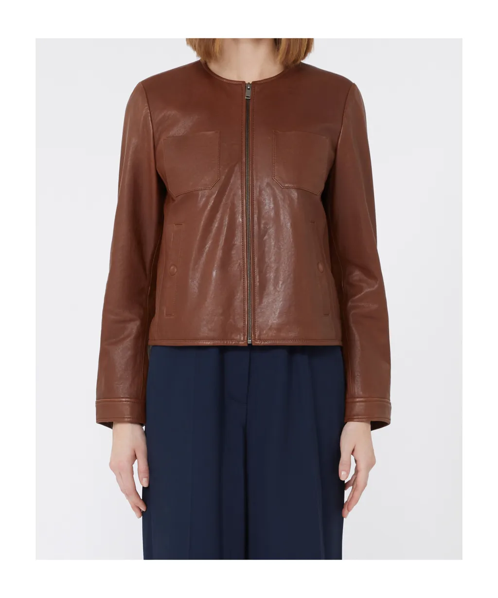 Short Nappa Leather Jacket