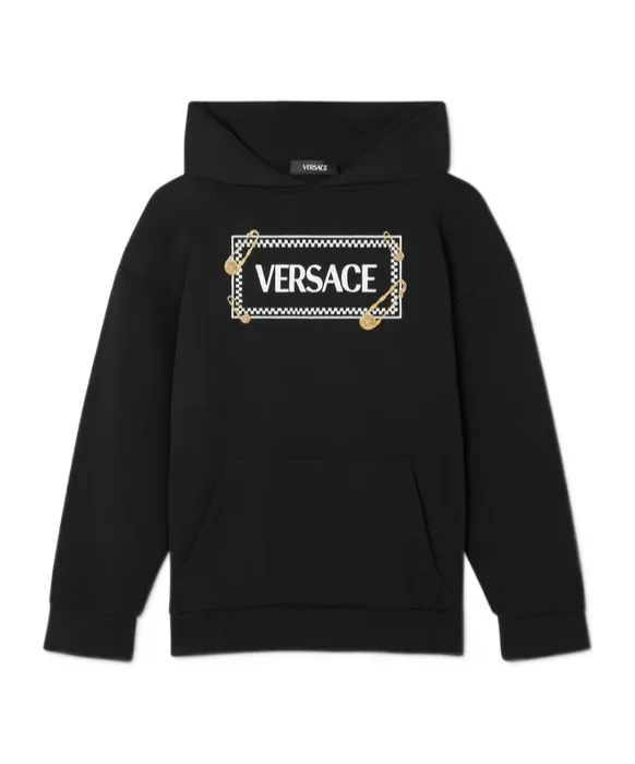 Versace Kids Safety Pin Logo Hoodie