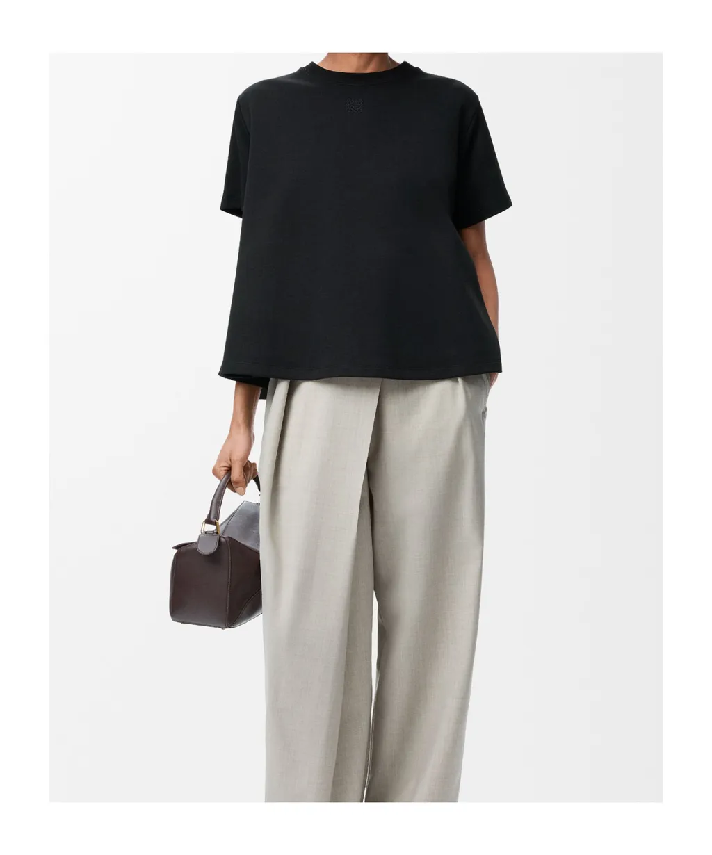 Trapeze Top In Cotton Blend