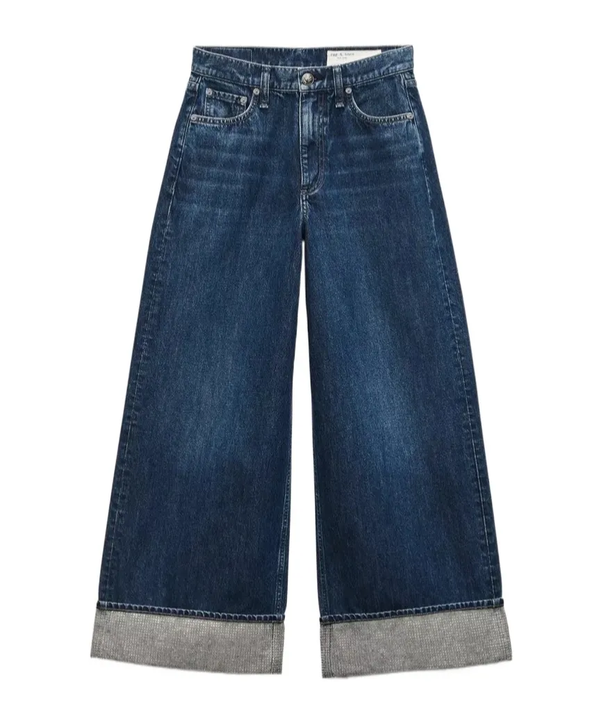 Denim Trousers With Belt Loops