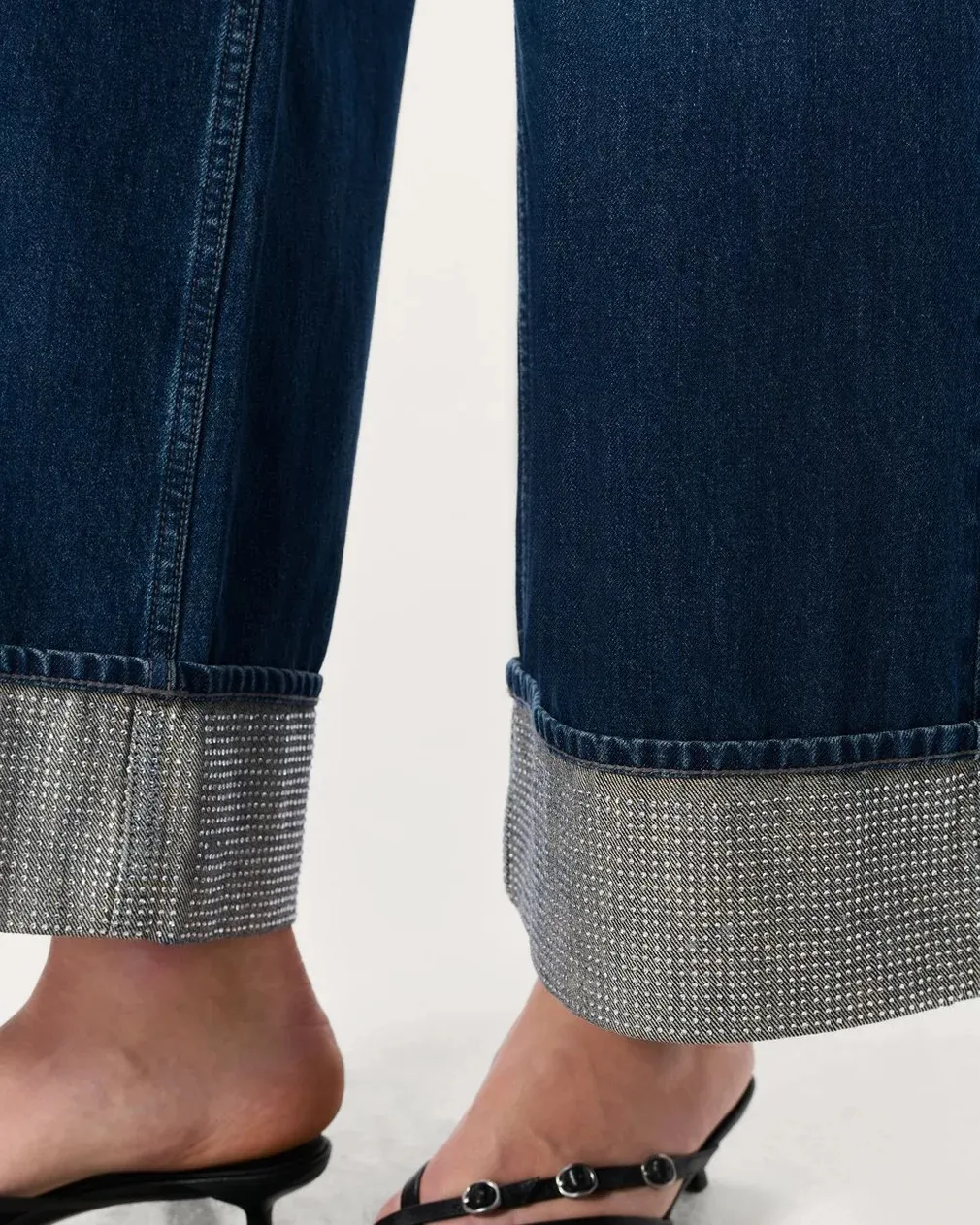Denim Trousers With Belt Loops