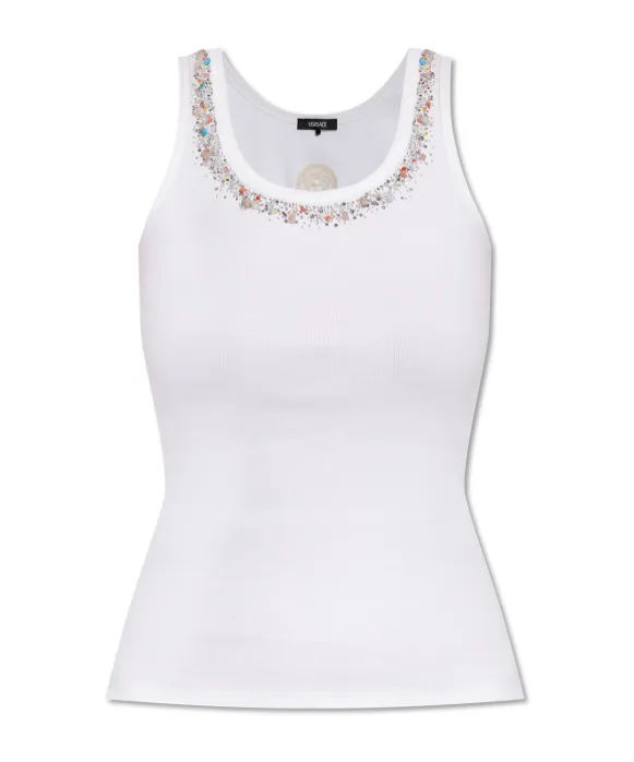 Versace Embellished Sleeveless Top