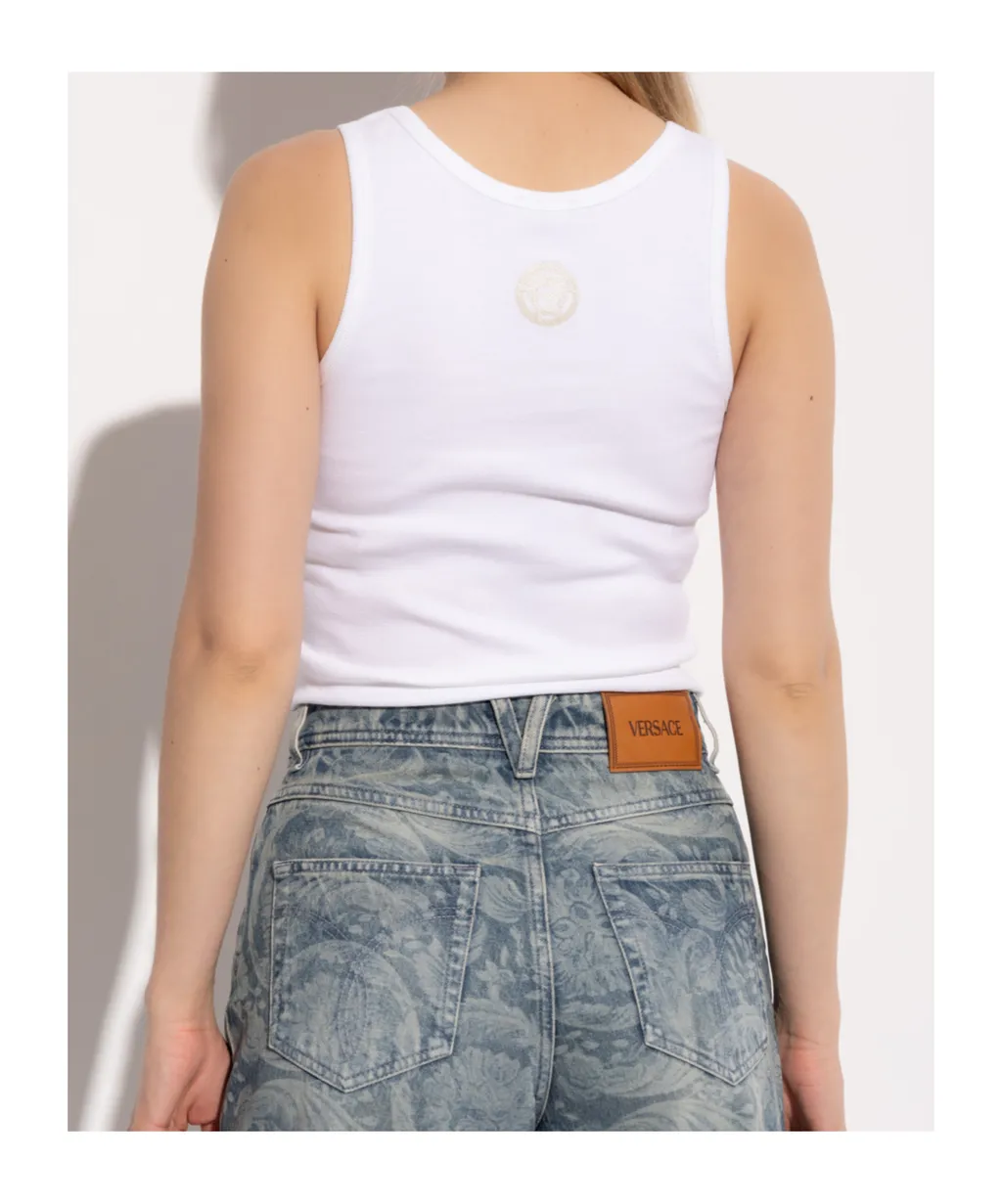 Versace Embellished Sleeveless Top