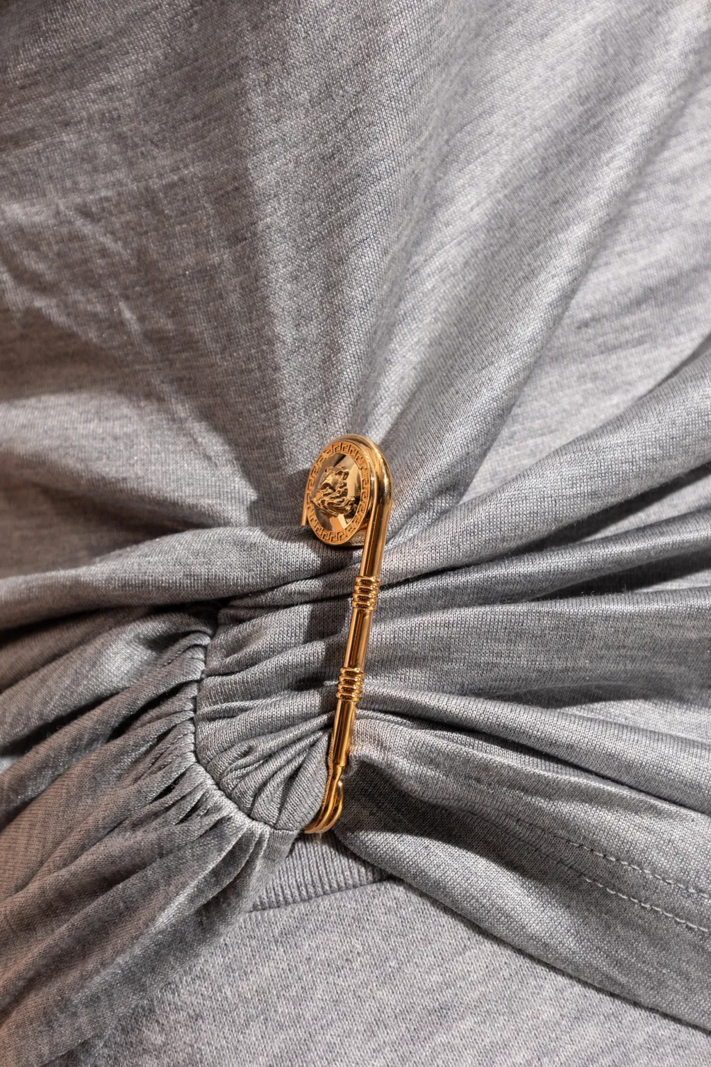 Versace Safety Pin Detailed Short-Sleeved Top