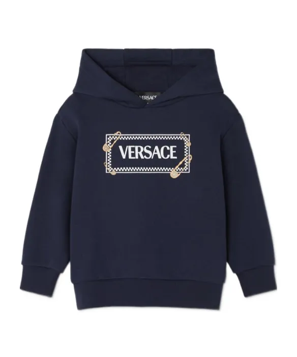 Versace Kids Safety Pin Logo Hoodie
