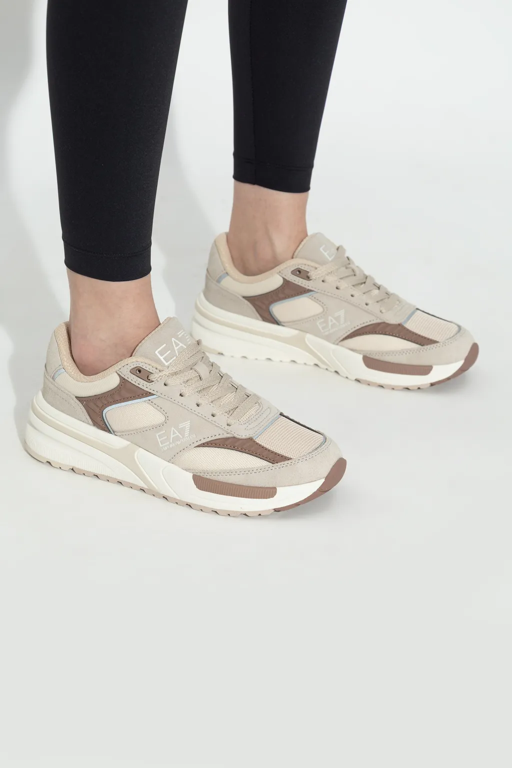 Ea7 Emporio Armani Logo-Embossed Lace-Up Sneakers