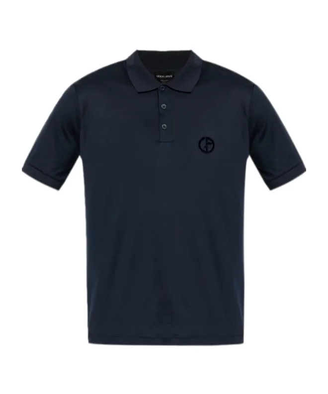 Giorgio Armani Button Detailed Short-Sleeved Polo Shirt