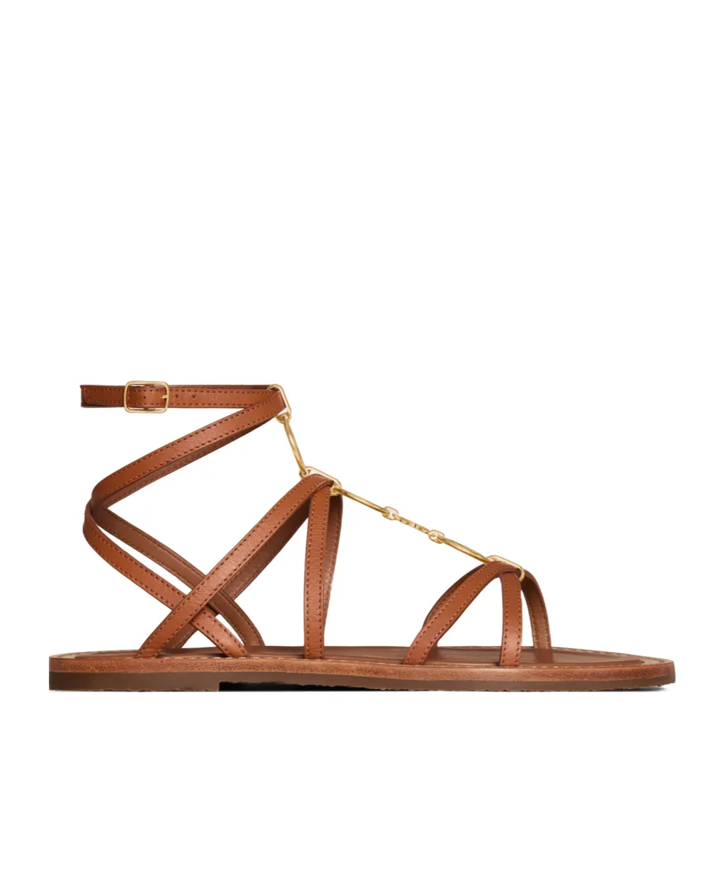 Celine Lympia Strappy Jewel Sandal In Calfskin