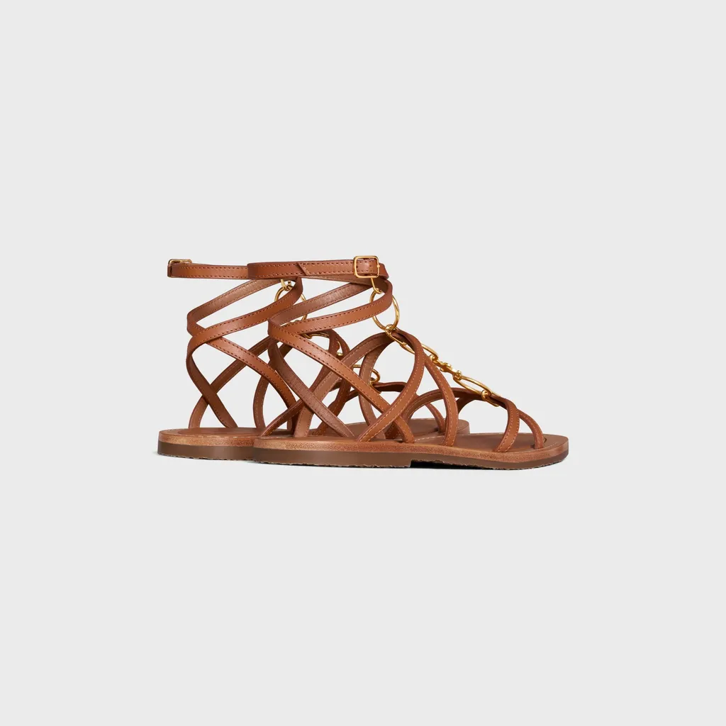 Celine Lympia Strappy Jewel Sandal In Calfskin