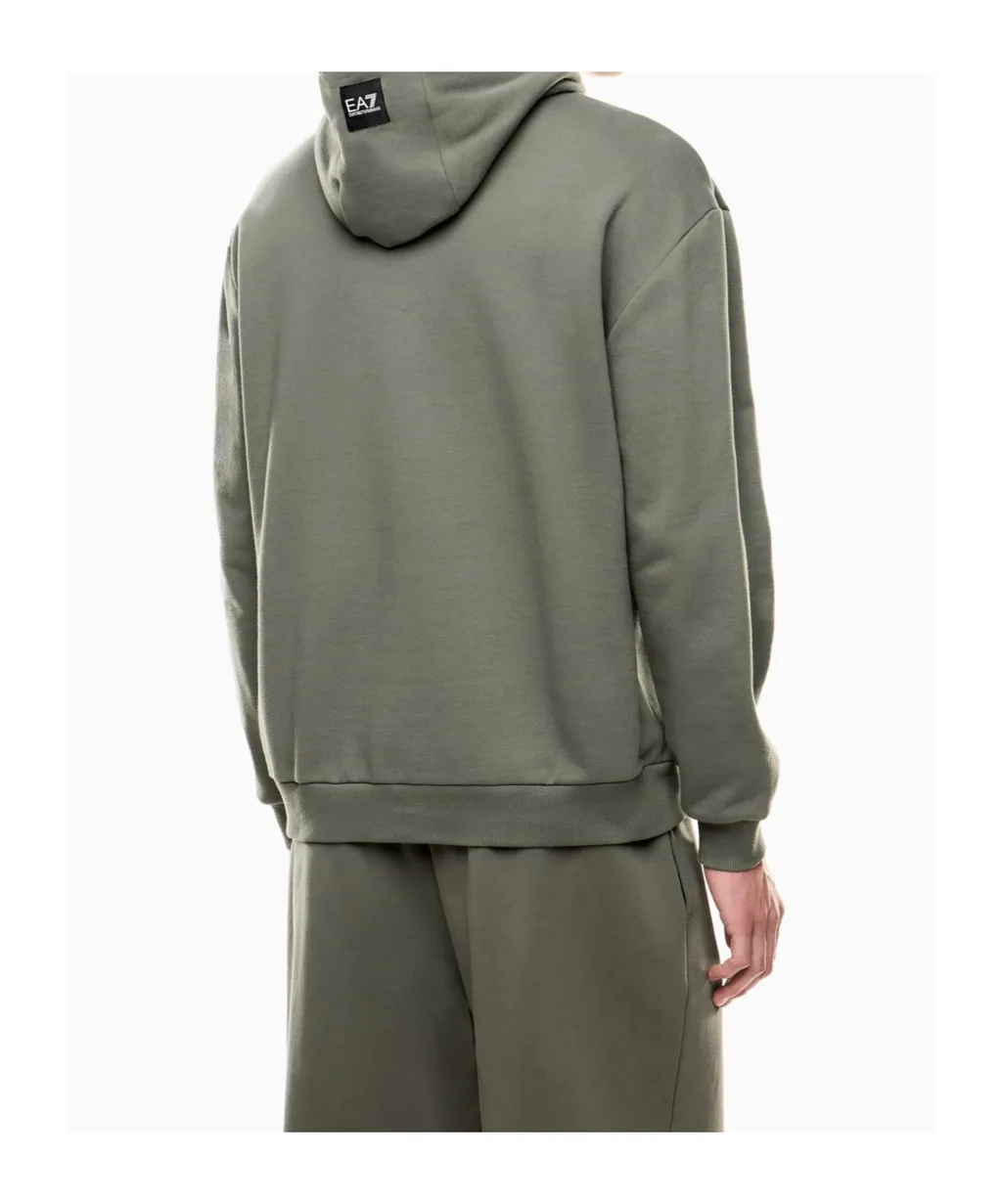 Ea7 Emporio Armani Logo Printed Hoodie